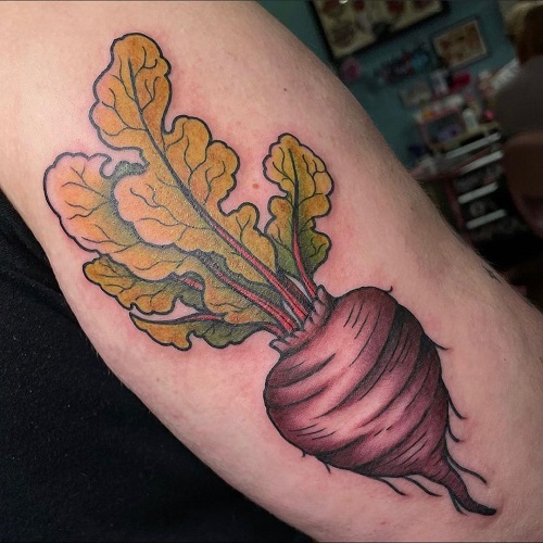 Realistic Beet Tattoo