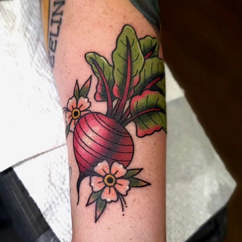 Simple Beetroot Ink Tattoo
