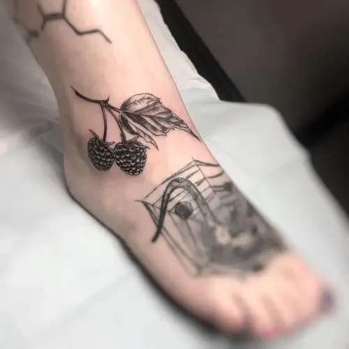 Raspberry tattoo designs 8
