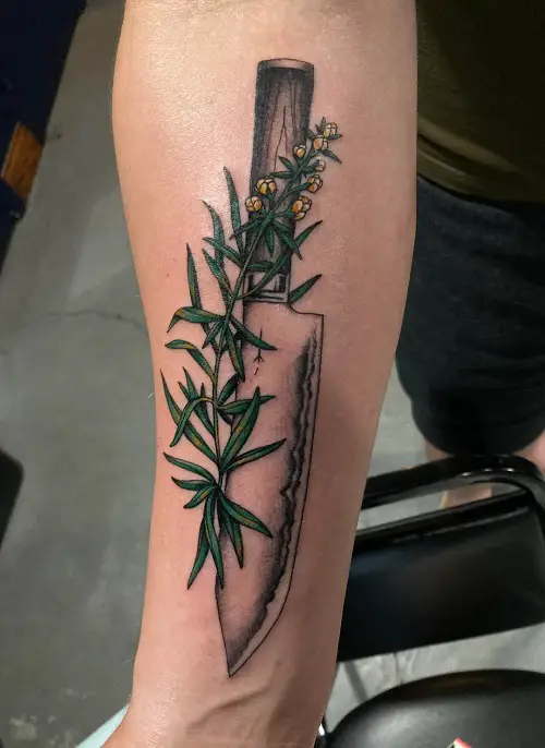herb tattoo design 9