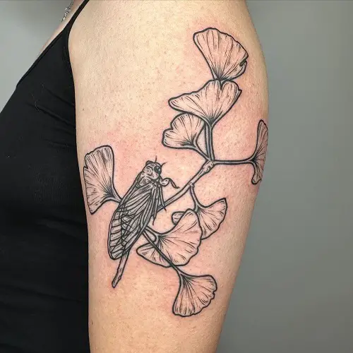 gingko leaf tattoo ideas 5