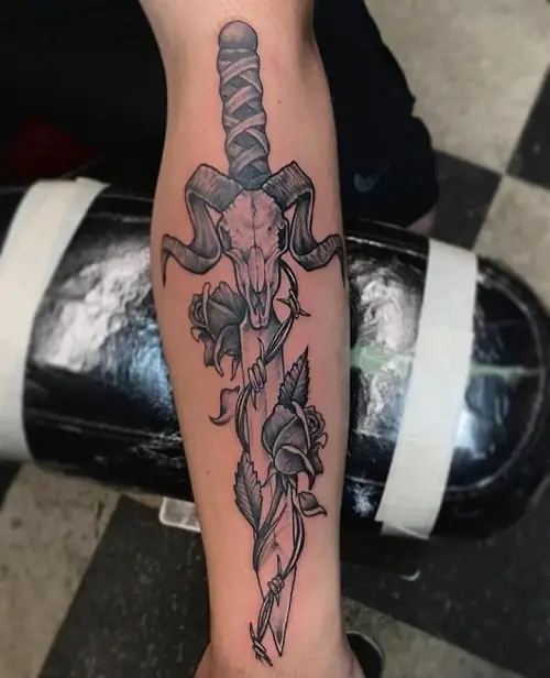 skull and rose tattoos 2