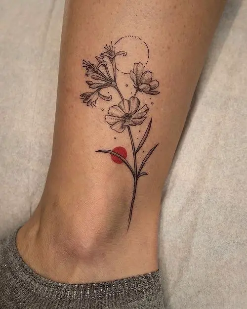 cosmos flower tattoo 10