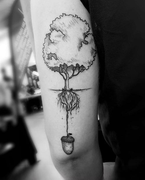 oak tree tattoo designs 1