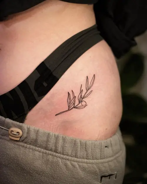 popular olive branch tattoo idea 5